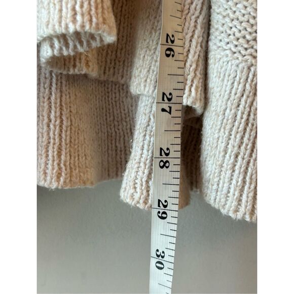 Free People Longline Hooded Sweater Vest Sz L Boho, Neutral, lagenlook - Picture 8 of 9